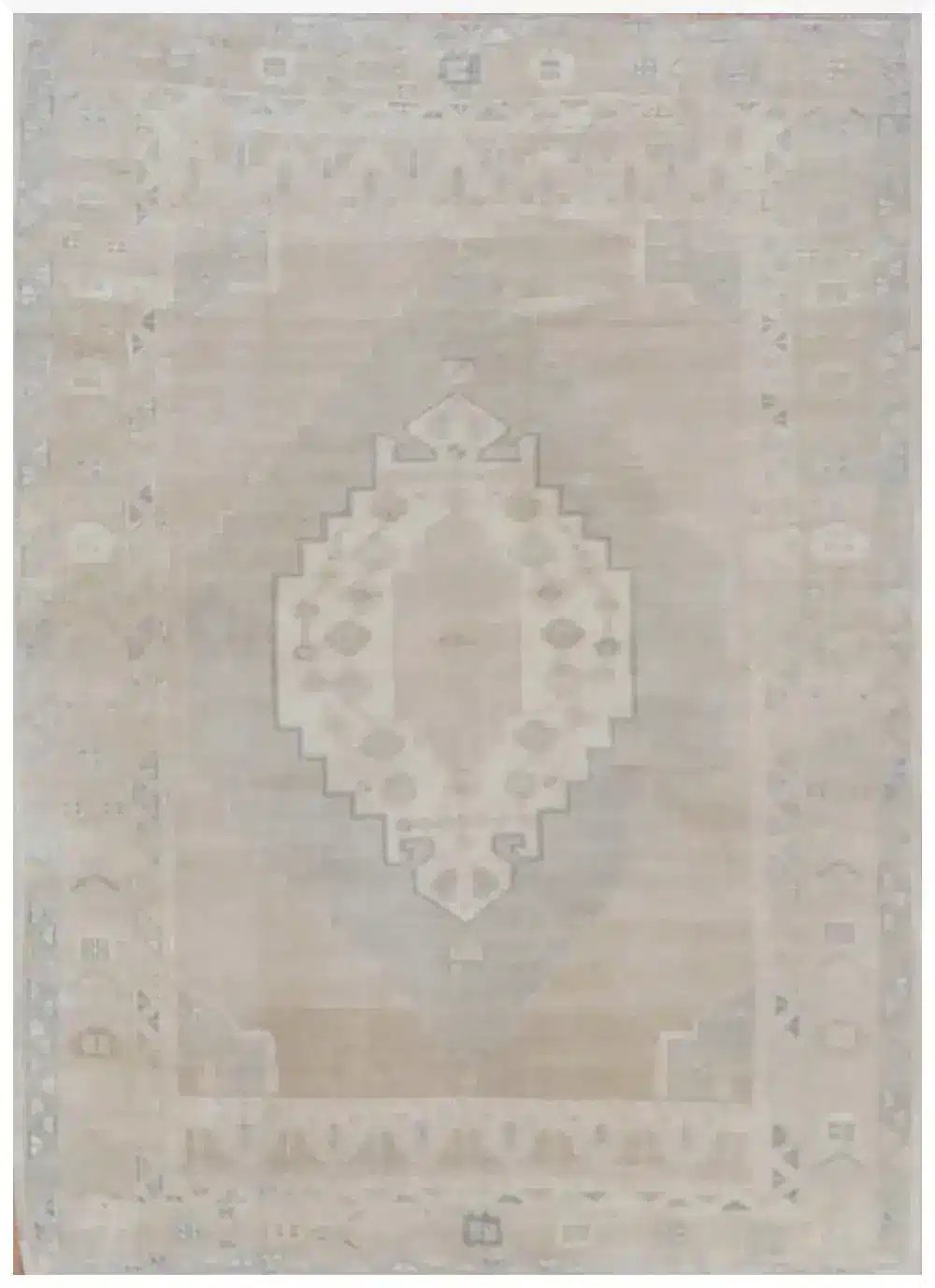5′ x 7′ Turkish Beige Anatolian Rug Hand-Knotted Wool