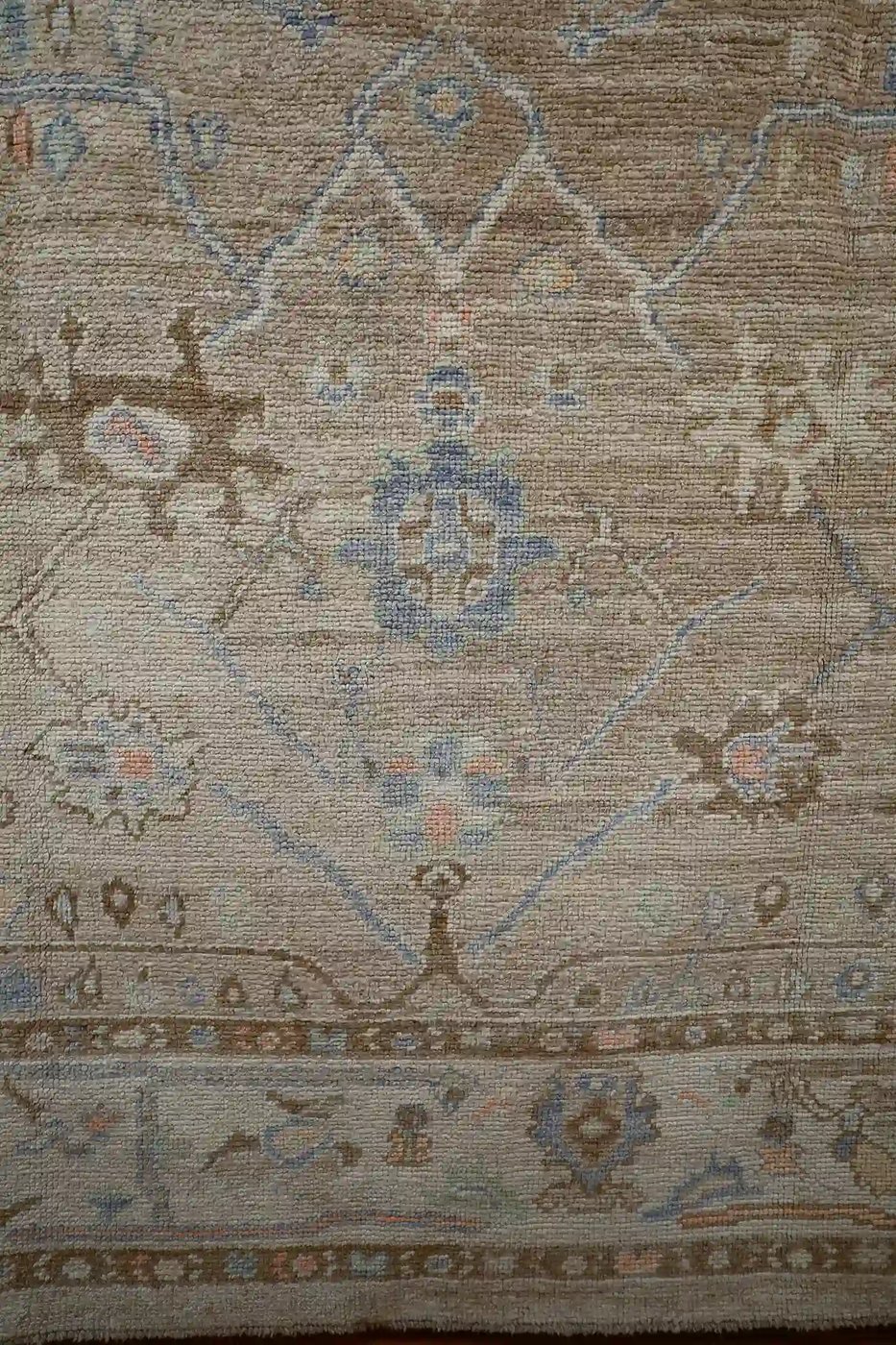 8′ x 10′ Ivory Fine Hand-Knotted New Turkish Oushak Rug – Traditional Wool