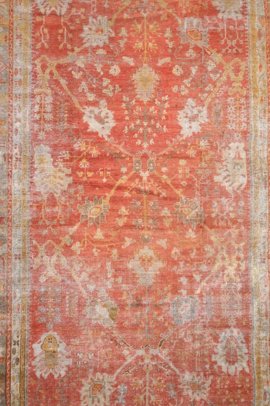 10′ x 15′ Orange Fine Hand-Knotted Turkish Oushak Rug – Traditional Wool