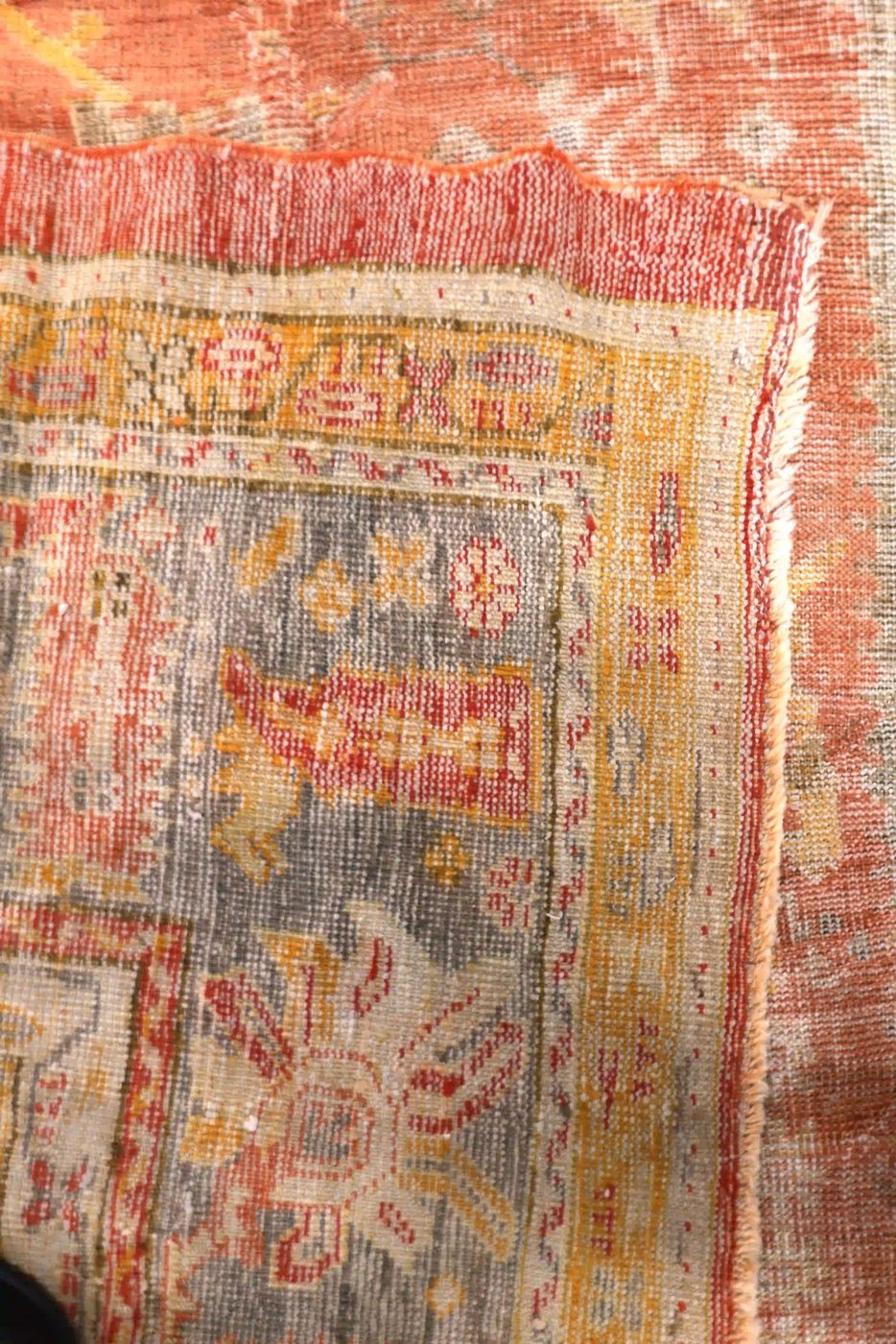 10′ x 15′ Orange Fine Hand-Knotted Turkish Oushak Rug – Traditional Wool