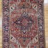 8′ x 12′ Rust Red Hand-Knotted Semi-Antique Persian Heriz Rug – Traditional Wool