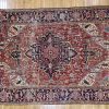 8′ x 12′ Rust Red Hand-Knotted Semi-Antique Persian Heriz Rug – Traditional Wool