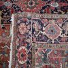 8′ x 12′ Rust Red Hand-Knotted Semi-Antique Persian Heriz Rug – Traditional Wool