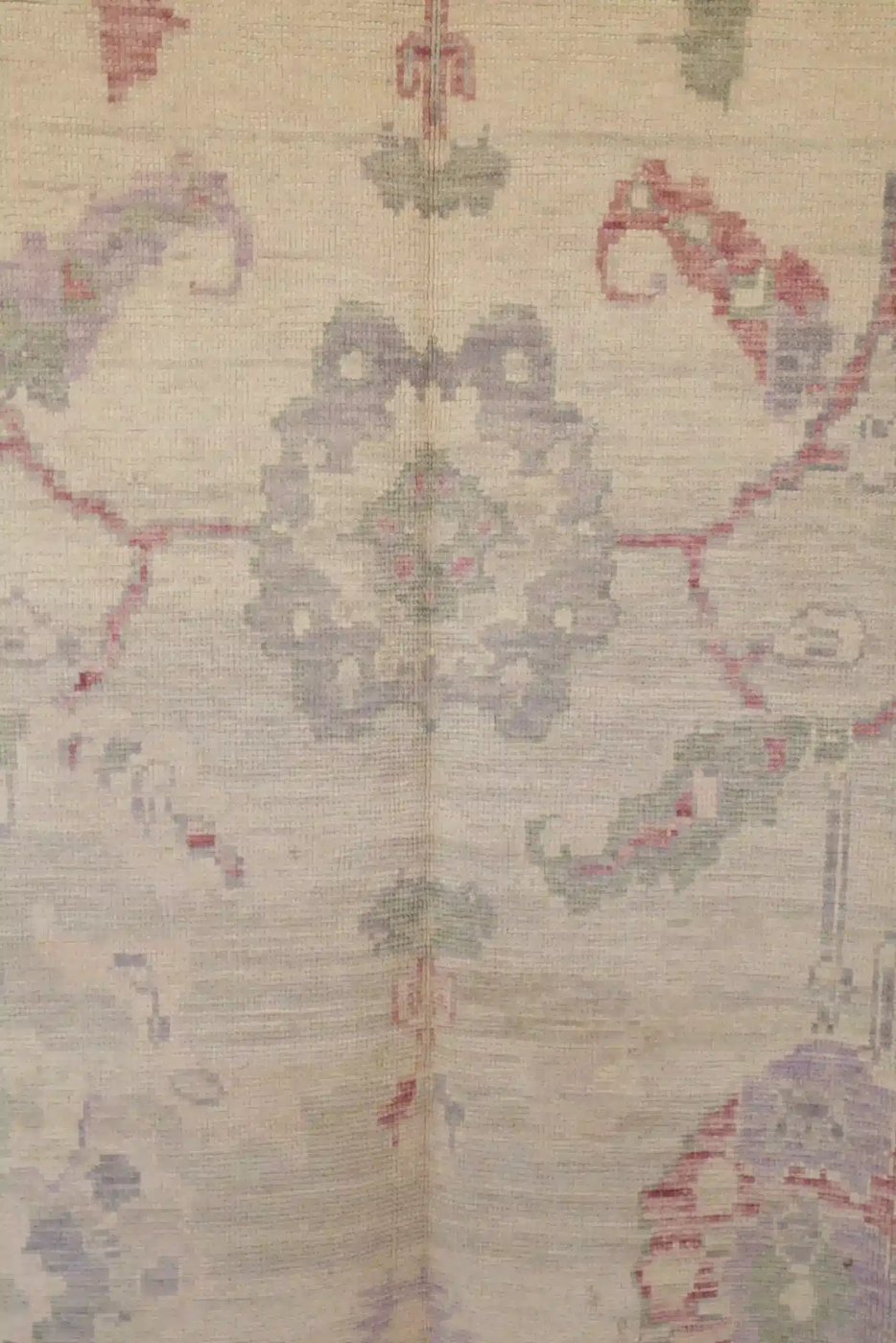 7′ x 11′ Ivory Fine Hand-Knotted Turkish Oushak Rug – Transitional Wool