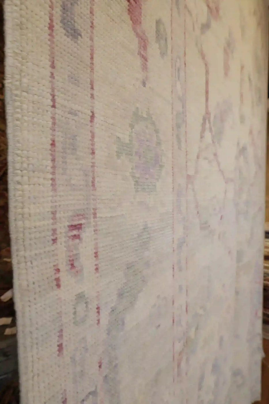 7′ x 11′ Ivory Fine Hand-Knotted Turkish Oushak Rug – Transitional Wool