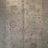 8′ x 11′ Gray Fine Hand-Knotted Turkish Oushak Rug – Transitional Wool