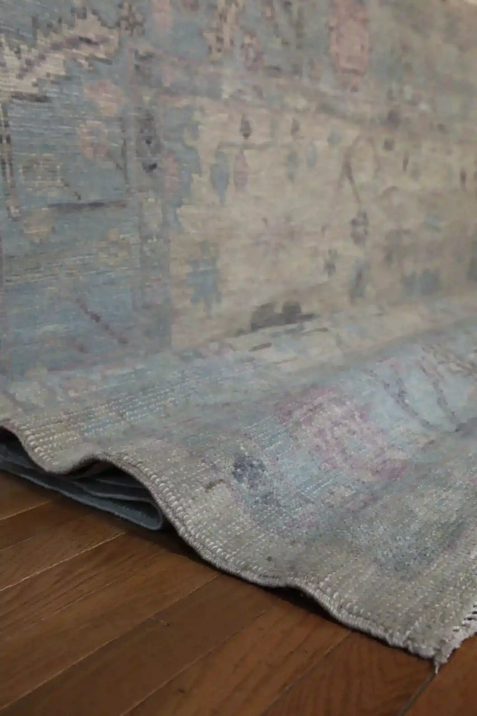 8′ x 11′ Gray Fine Hand-Knotted Turkish Oushak Rug – Transitional Wool