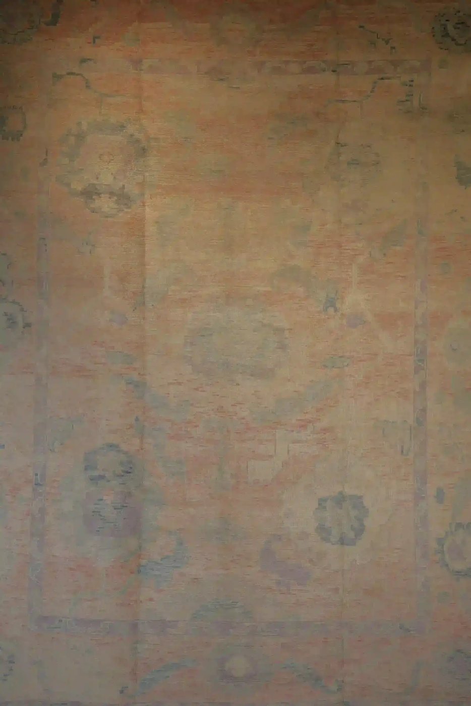 10′ x 13′ Peach Fine Hand-Knotted New Turkish Oushak Rug – Traditional Wool
