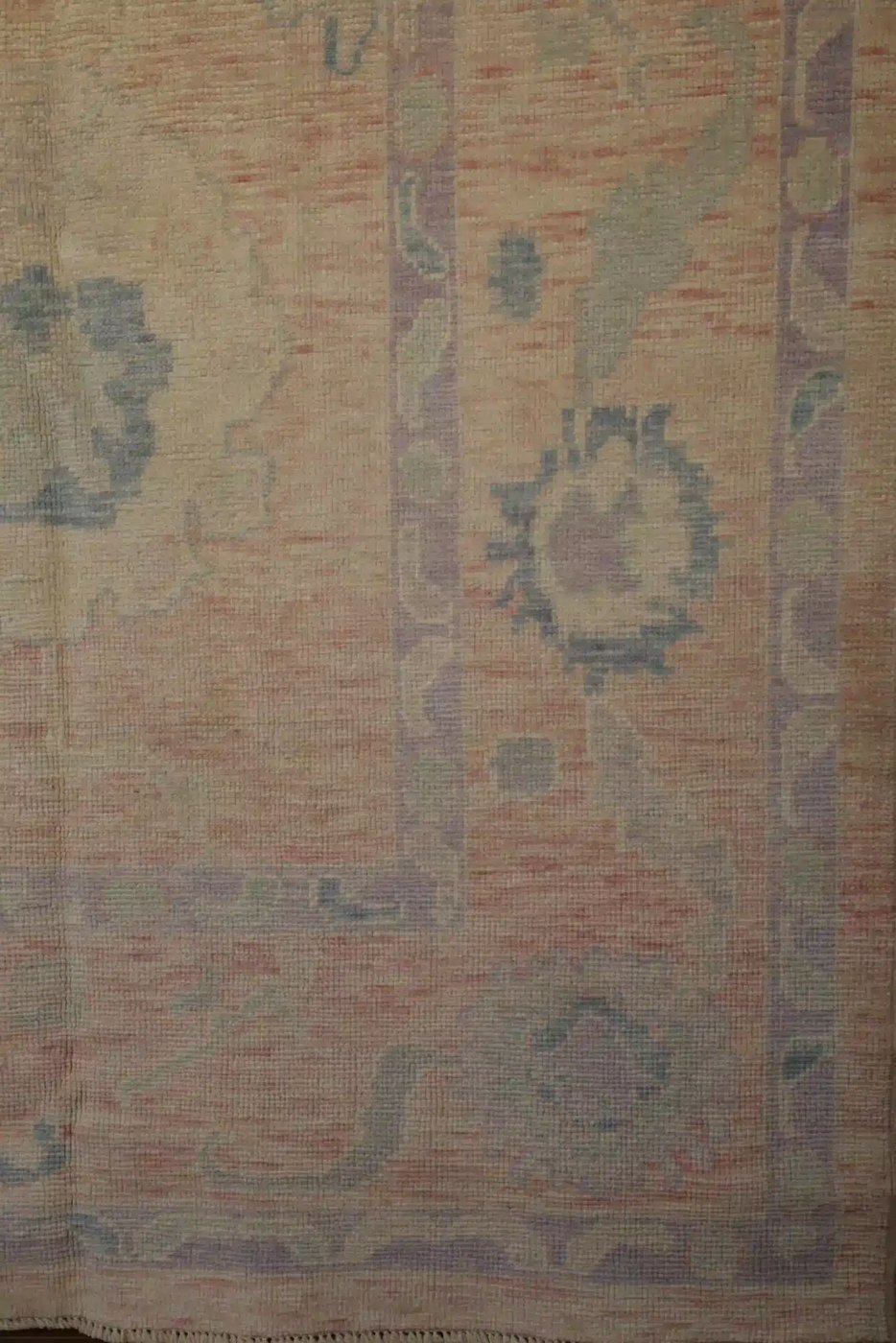 10′ x 13′ Peach Fine Hand-Knotted New Turkish Oushak Rug – Traditional Wool