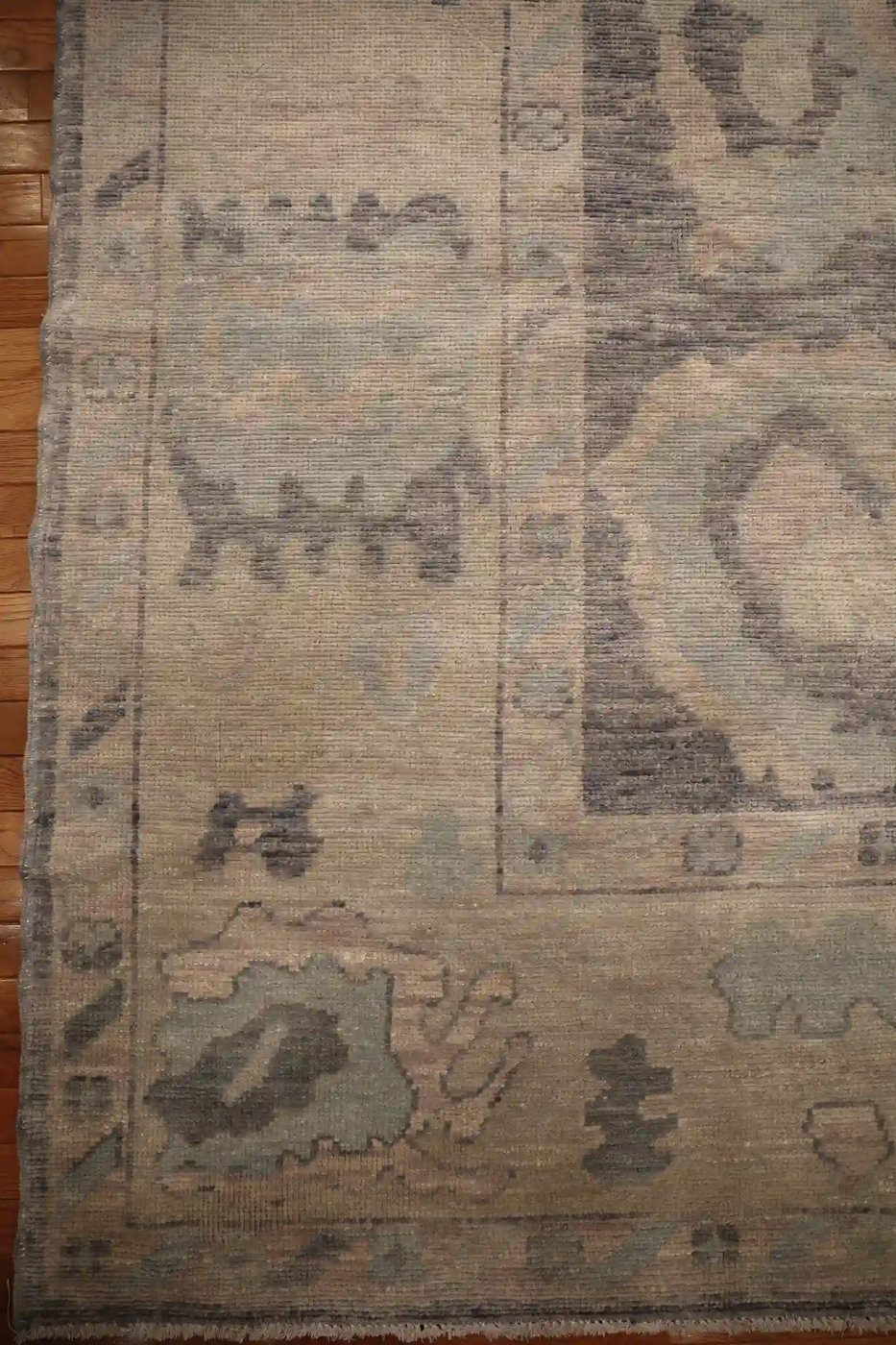 9′ x 12′ Beige Fine Hand-Knotted Turkish Oushak Rug – Traditional Wool