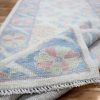 3′ x 15′ Light Blue Fine Hand-Knotted Turkish Oushak Runner Rug – Traditional Wool