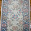 3′ x 15′ Light Blue Fine Hand-Knotted Turkish Oushak Runner Rug – Traditional Wool