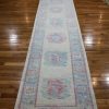 3′ x 16′ Light Blue Fine Hand-Knotted Turkish Oushak Runner Rug – Traditional Wool