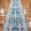 3′ x 16′ Blue Fine Hand-Knotted Turkish Oushak Runner Rug– Traditional Wool