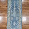 3′ x 16′ Blue Fine Hand-Knotted Turkish Oushak Runner Rug– Traditional Wool