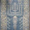 3′ x 16′ Blue Fine Hand-Knotted Turkish Oushak Runner Rug– Traditional Wool