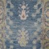 3′ x 16′ Blue Fine Hand-Knotted Turkish Oushak Runner Rug– Traditional Wool