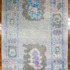 3′ x 15′ Light Blue Fine Hand-Knotted Turkish Oushak Runner Rug– Traditional Wool