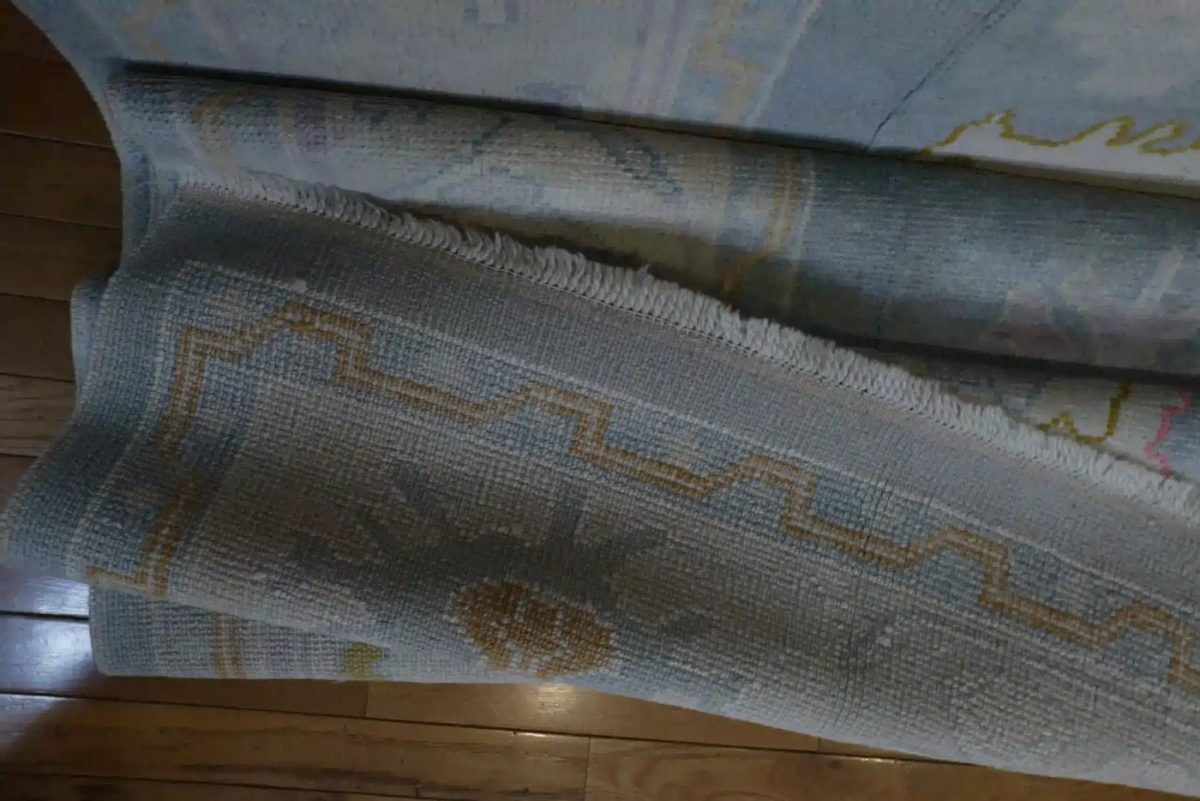 7′ x 10′ Light Blue Fine Hand-Knotted New Turkish Oushak Rug – Traditional Wool