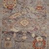 9′ x 10′ Blue Fine Hand-Knotted Turkish Oushak Rug – Traditional Wool