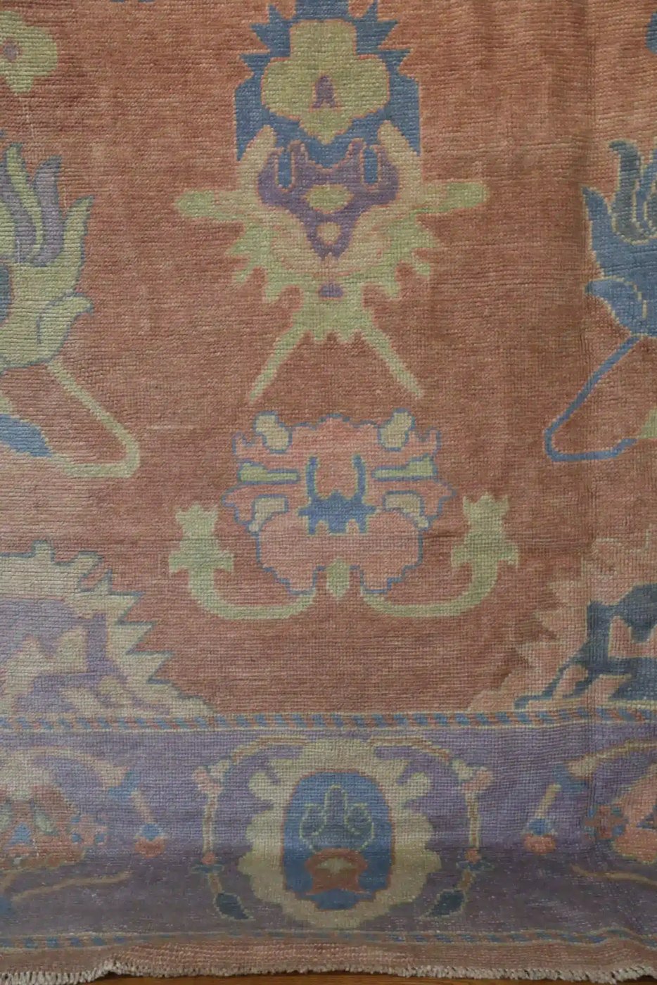 10′ x 14′ Coral Fine Hand-Knotted New Turkish Oushak Rug – Traditional Wool