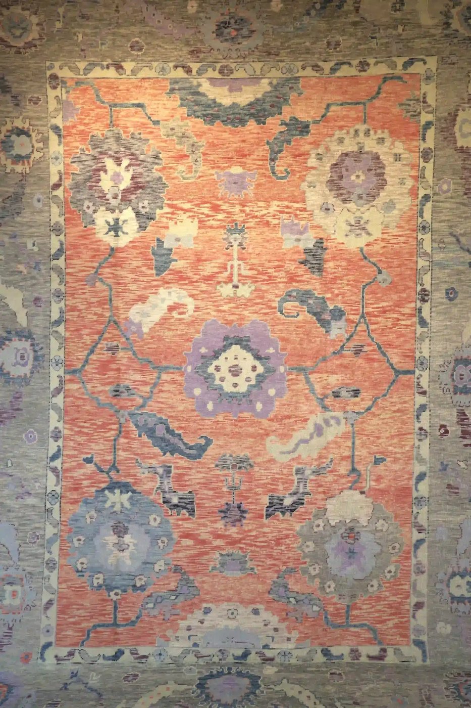 11′ x 14′ Coral Fine Hand-Knotted New Turkish Oushak Rug – Traditional Wool