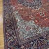 11′ x 17′ Red Fine Hand-Knotted Antique Persian Sarouk Farahan Rug – Traditional Wool