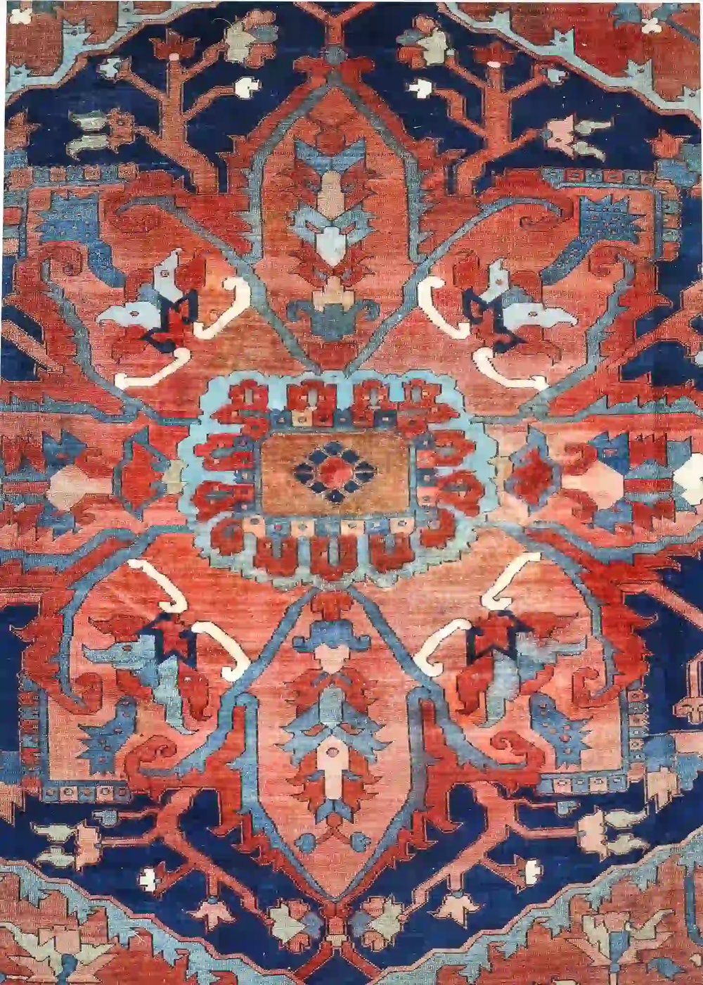 13′ x 16′ Red Fine Hand-Knotted Antique Persian Serapi – Traditional Wool