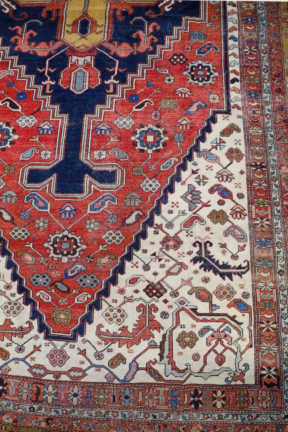 12′ x 18′ Red Fine Hand-Knotted Antique Persian Bakhshayesh – Traditional Wool