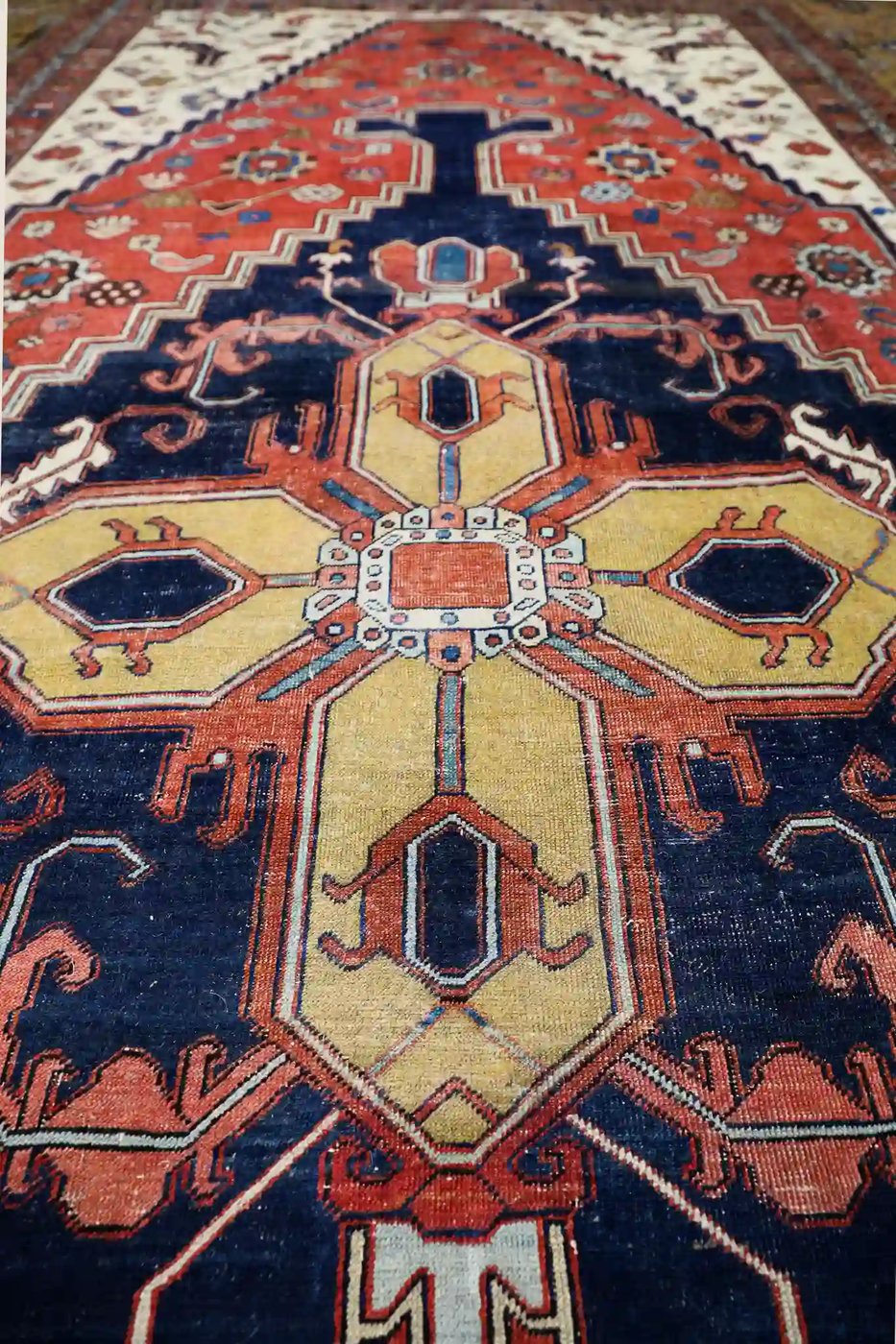 12′ x 18′ Red Fine Hand-Knotted Antique Persian Bakhshayesh – Traditional Wool