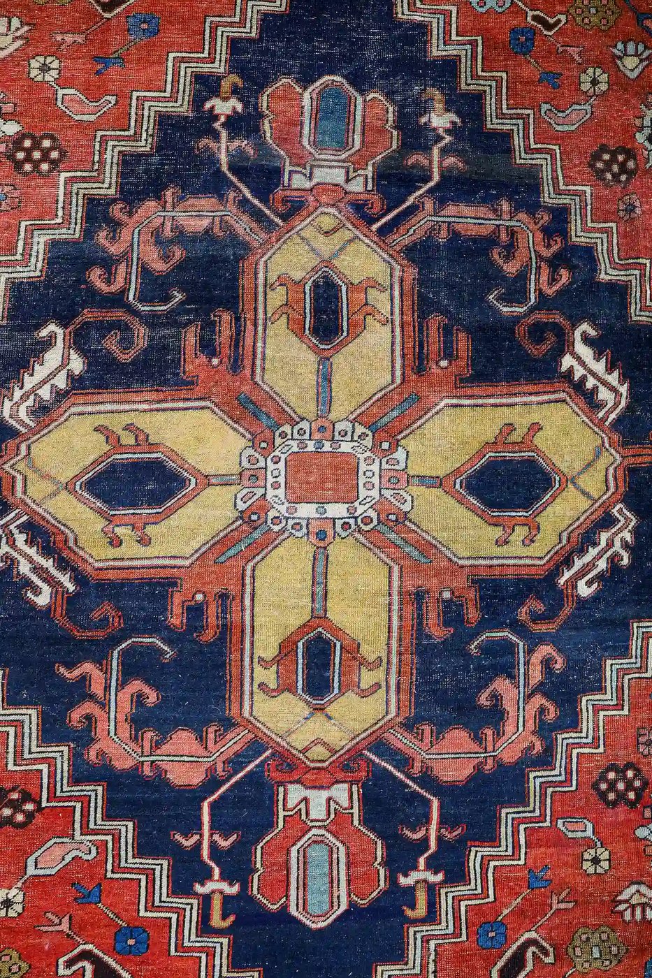 12′ x 18′ Red Fine Hand-Knotted Antique Persian Bakhshayesh – Traditional Wool