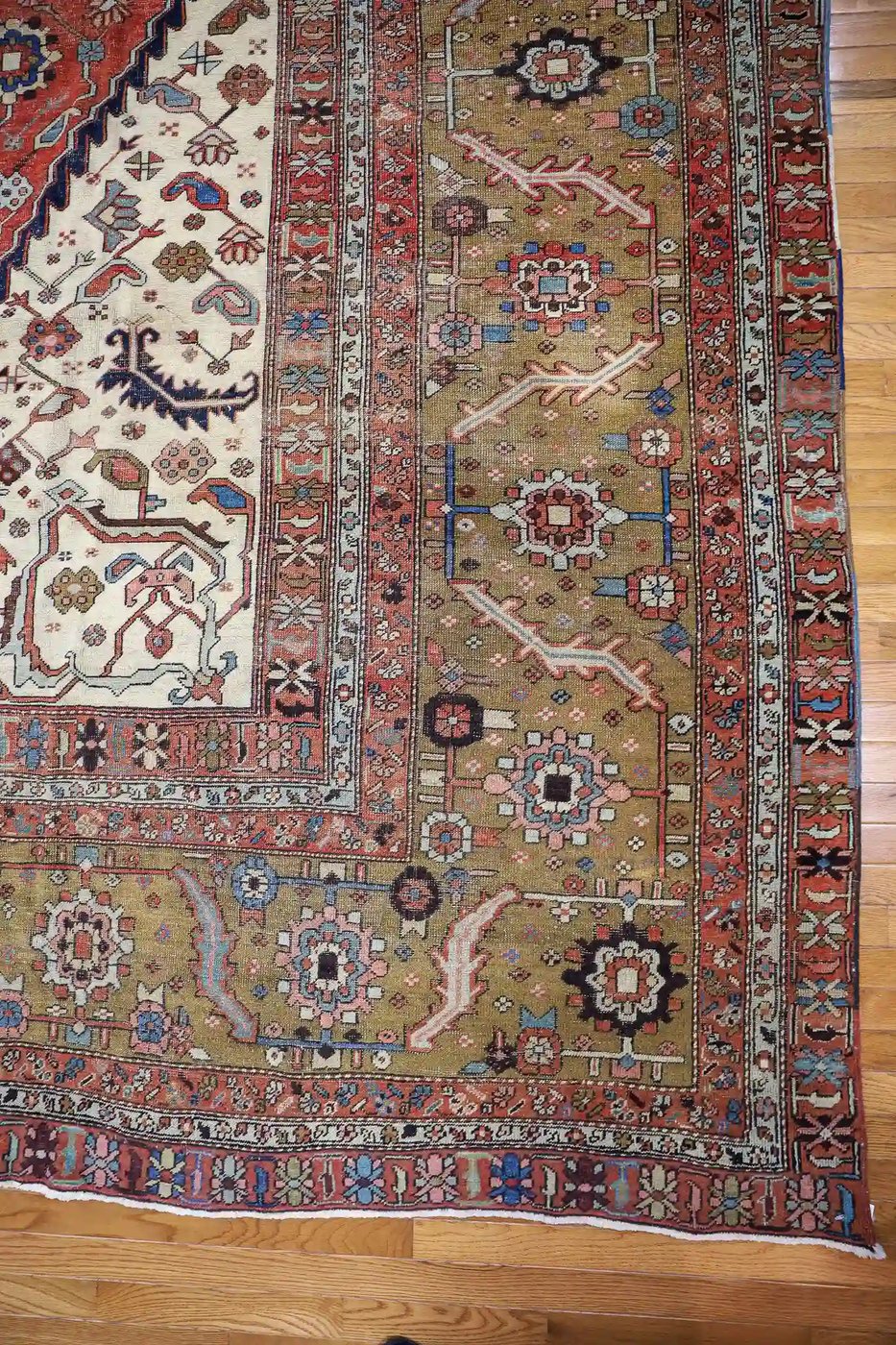 12′ x 18′ Red Fine Hand-Knotted Antique Persian Bakhshayesh – Traditional Wool