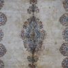 8′ x 13′ Ivory Fine Hand-Knotted Persian Kerman Rug – Traditional Wool