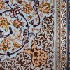 4′ x 7′ Light Blue Fine Hand-Knotted Persian Isfahan Rug – Traditional Silk and Wool