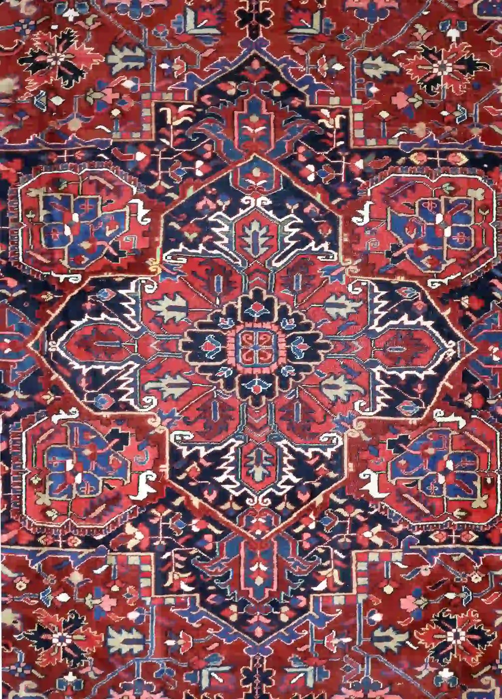 12′ x 15′ Red Fine Hand-Knotted Persian Heriz Rug – Traditional Wool - 5 12′ x 15′ Red Fine Hand-Knotted Persian Heriz Rug – Traditional Wool