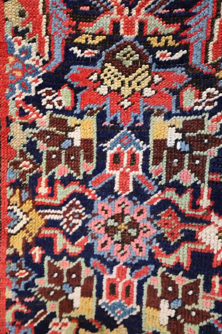 6′ x 14′ Red Fine Hand-Knotted Antique Persian Farahan Rug – Traditional Wool