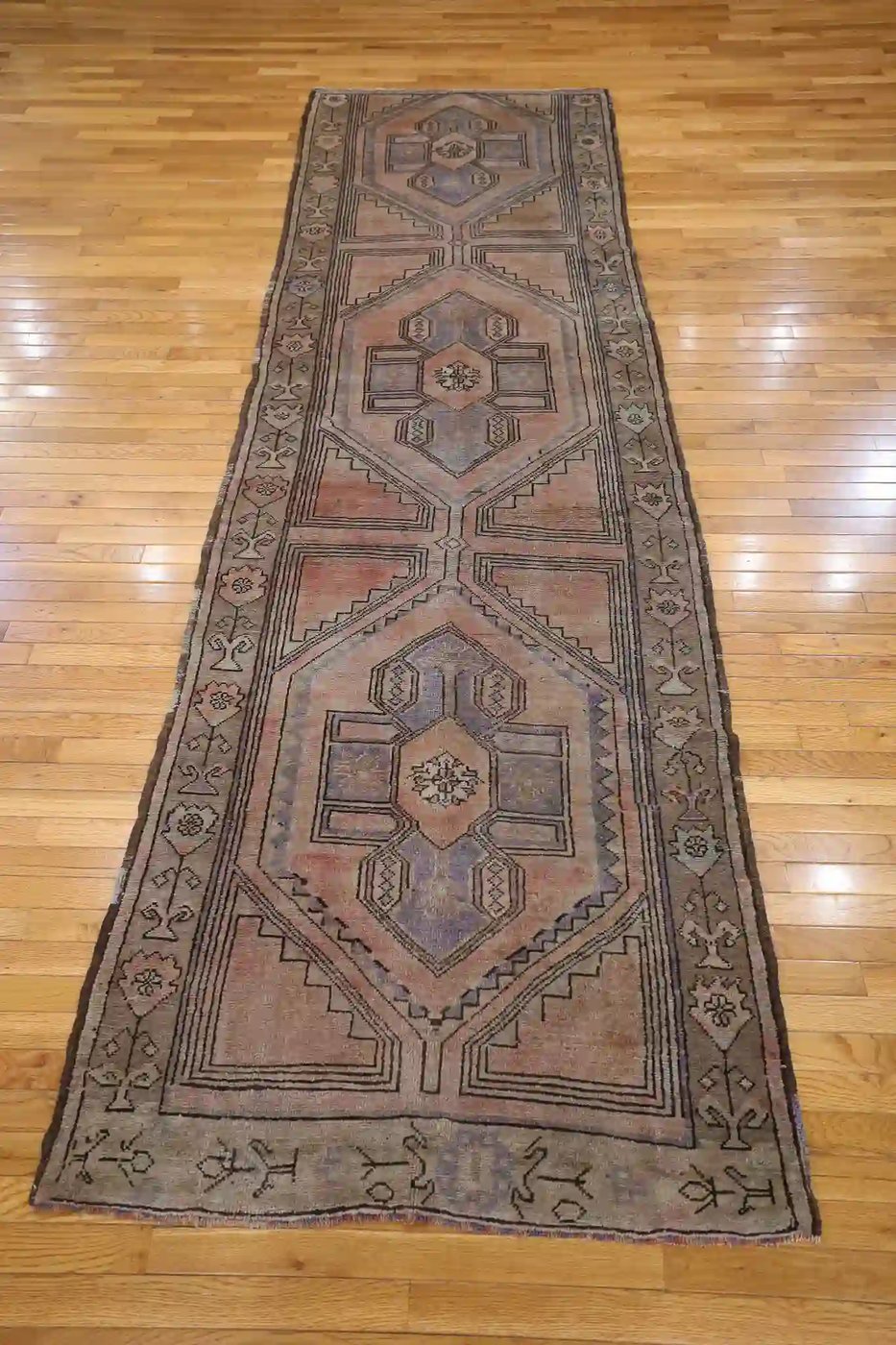 4′ x 12′ Gray Fine Hand-Knotted Turkish Oushak Rug – Vintage Runner Wool