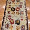 3′ x 6′ Ivory Fine Hand-Knotted Turkish Oushak Rug – Vintage Floral Wool