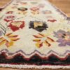 3′ x 6′ Ivory Fine Hand-Knotted Turkish Oushak Rug – Vintage Floral Wool