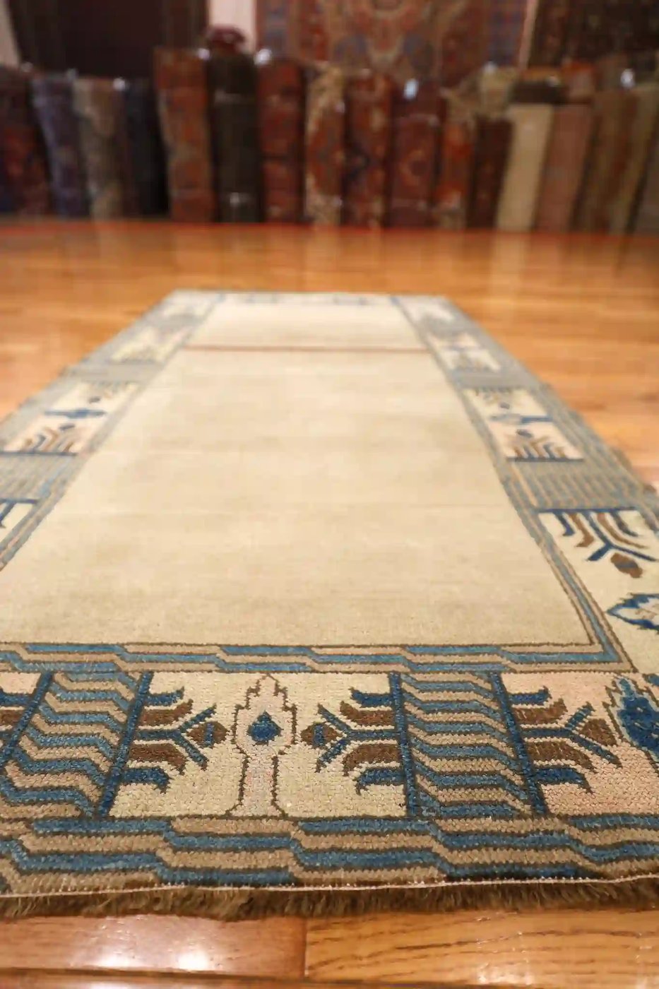 3′ x 6′ Beige Fine Hand-Knotted Turkish Oushak Rug – Traditional Wool