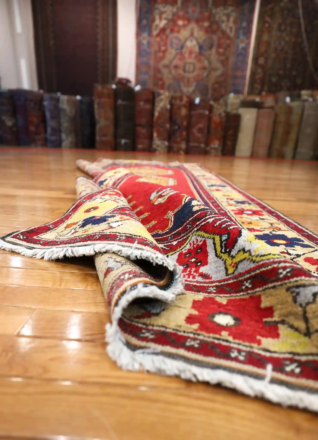 4′ x 10′ Red Fine Hand-Knotted Turkish Karabagh Runner – Traditional Wool