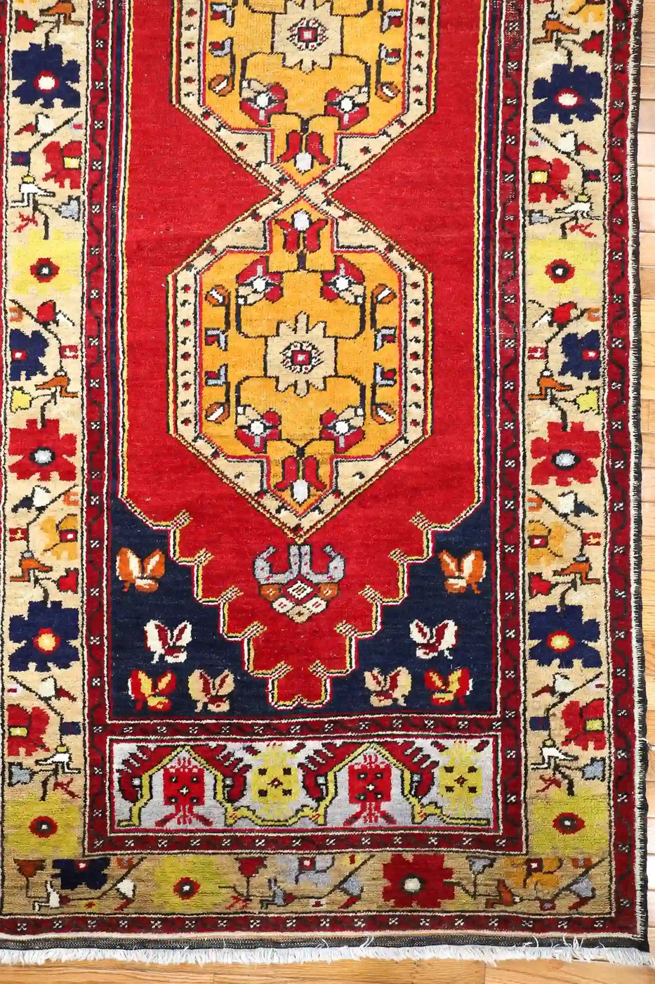 4′ x 10′ Red Fine Hand-Knotted Turkish Karabagh Runner – Traditional Wool