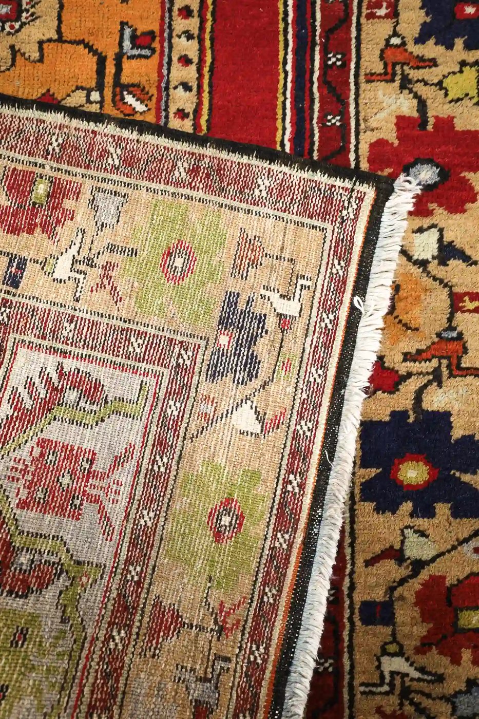 4′ x 10′ Red Fine Hand-Knotted Turkish Karabagh Runner – Traditional Wool