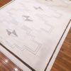 9′ x 11′ Ivory Fine Hand-Knotted Turkish Oushak Rug – Transitional Wool