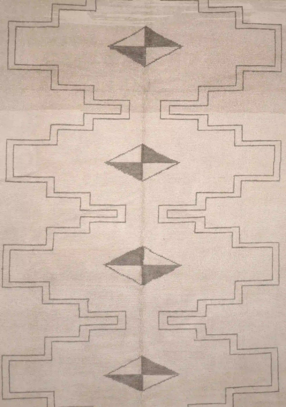 9′ x 11′ Ivory Fine Hand-Knotted Turkish Oushak Rug – Transitional Wool