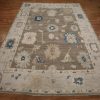 9′ x 12′ Beige Fine Hand-Knotted Turkish Oushak Rug – Traditional Wool