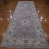 6′ x 15′ Grey Fine Hand-Knotted Turkish Oushak Rug – Transitional Wool