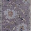 6′ x 15′ Grey Fine Hand-Knotted Turkish Oushak Rug – Transitional Wool