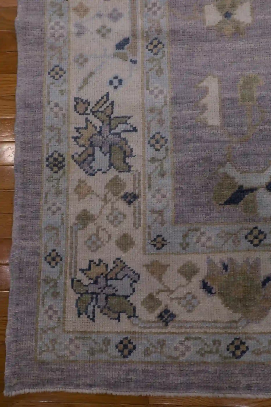 6′ x 15′ Grey Fine Hand-Knotted Turkish Oushak Rug – Transitional Wool