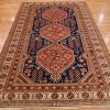 7′ x 10′ Navy Fine Hand-Knotted Pakistan Shirvan Rug – Traditional Wool